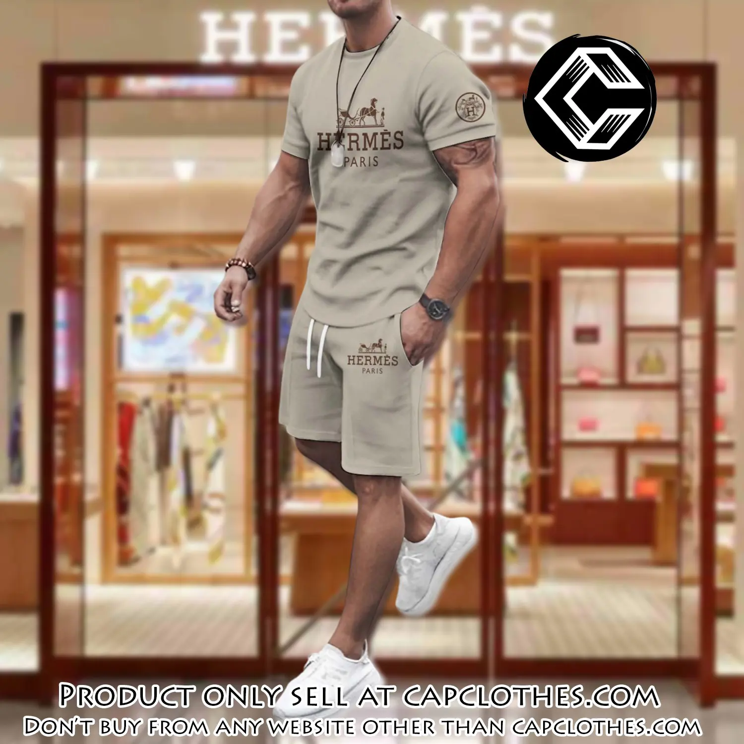 Hermes combo unisex tshirt & short limited luxury outfit cts1108 cc5647425